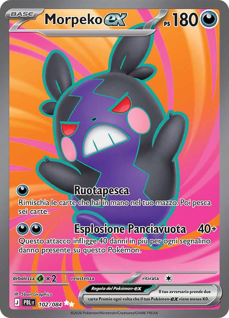 Morpeko-ex 102 — Buio Pesto (Italian Pokémon TCG card)