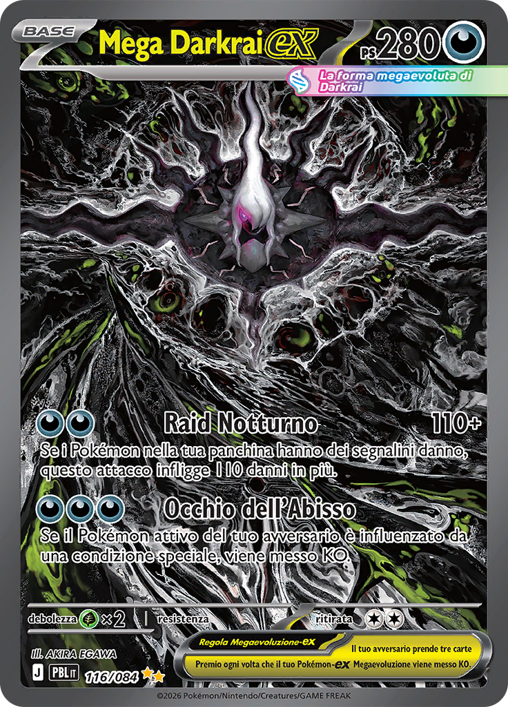 Mega Darkrai-ex 116 — Buio Pesto (Italian Pokémon TCG card)