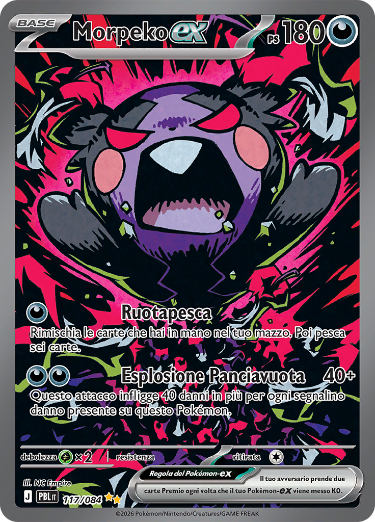 Morpeko-ex 117 — Buio Pesto (Italian Pokémon TCG card)