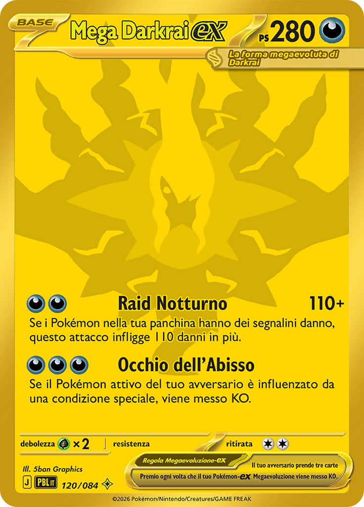 Mega Darkrai-ex 120 — Buio Pesto (Italian Pokémon TCG card)
