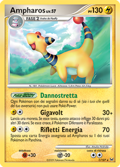 Ampharos 001/133 — Platino (Italian Pokémon TCG card)