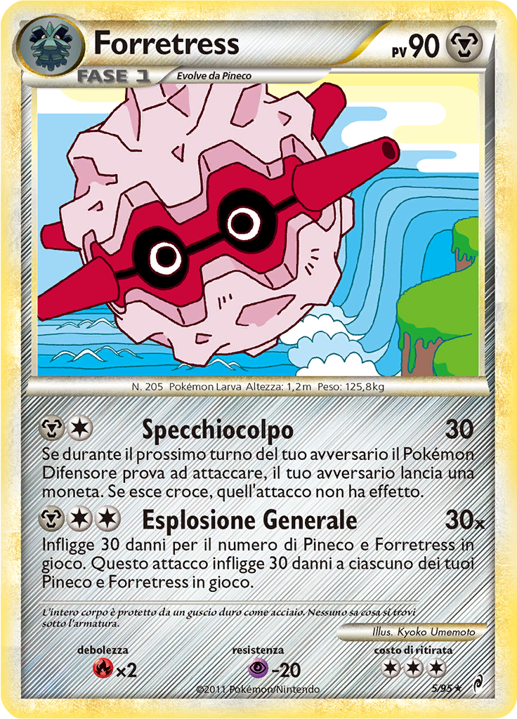 Forretress 5/95 — Richiamo delle Leggende (Italian Pokémon TCG card)
