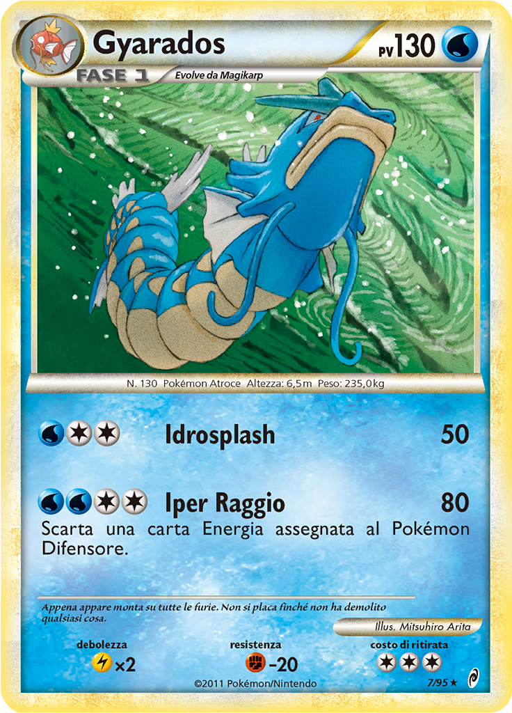 Gyarados 7/95 — Richiamo delle Leggende (Italian Pokémon TCG card)