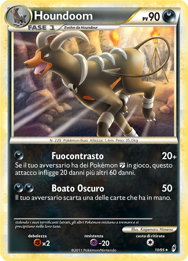 Houndoom 10/95 — Richiamo delle Leggende (Italian Pokémon TCG card)