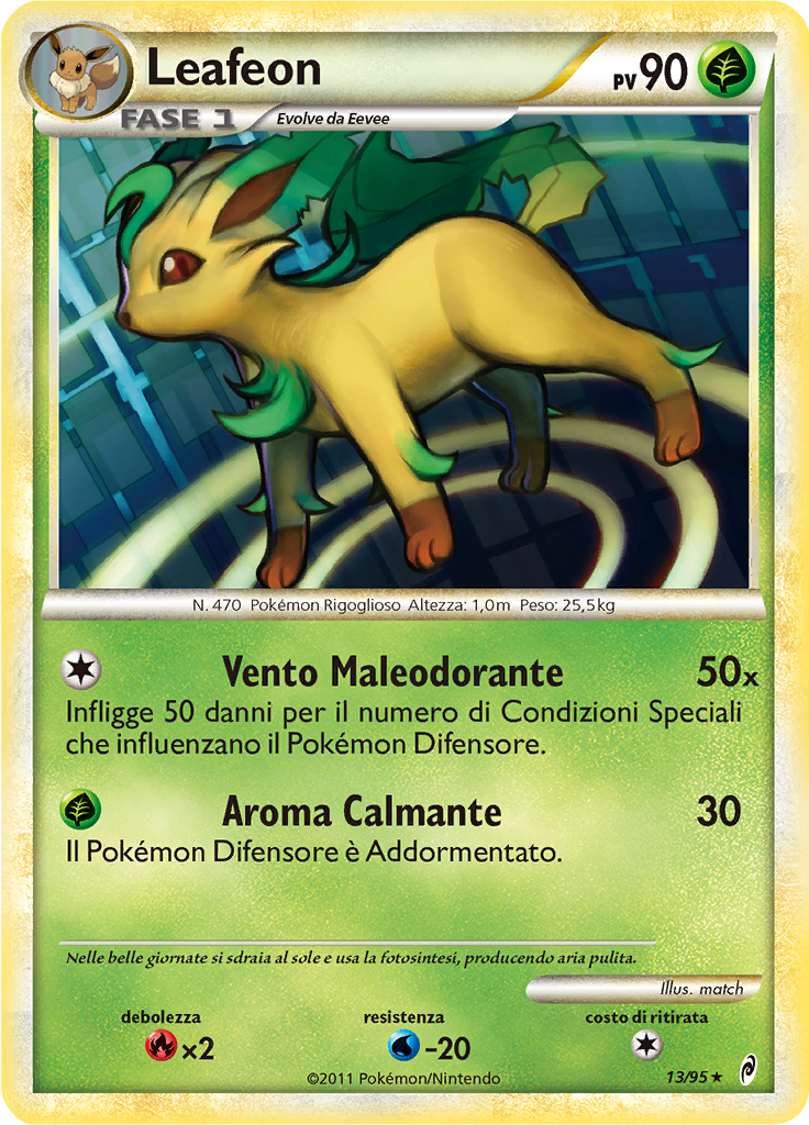 Leafeon 13/95 — Richiamo delle Leggende (Italian Pokémon TCG card)