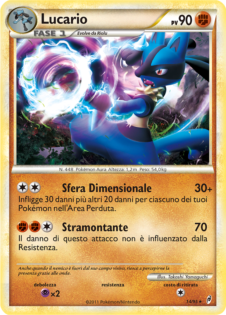 Lucario 14/95 — Richiamo delle Leggende (Italian Pokémon TCG card)