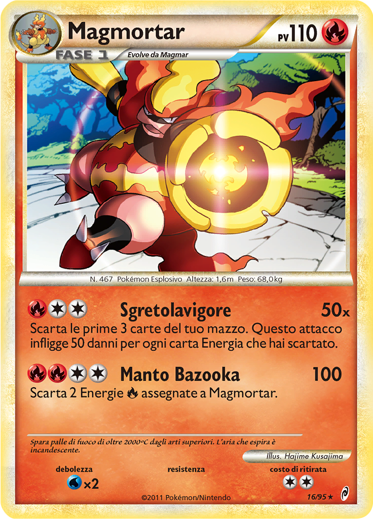Magmortar 16/95 — Richiamo delle Leggende (Italian Pokémon TCG card)