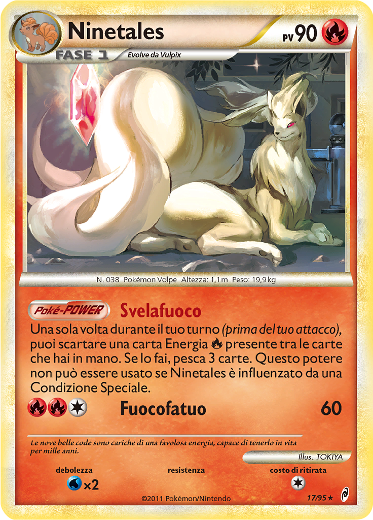 Ninetales 17/95 — Richiamo delle Leggende (Italian Pokémon TCG card)