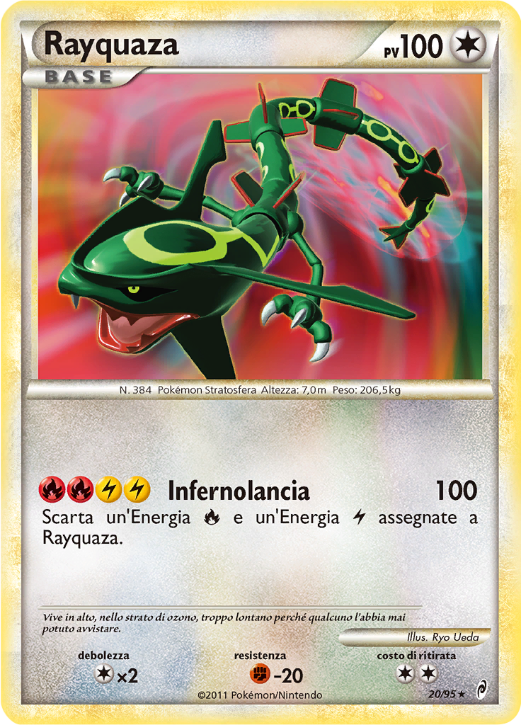 Rayquaza 20/95 — Richiamo delle Leggende (Italian Pokémon TCG card)