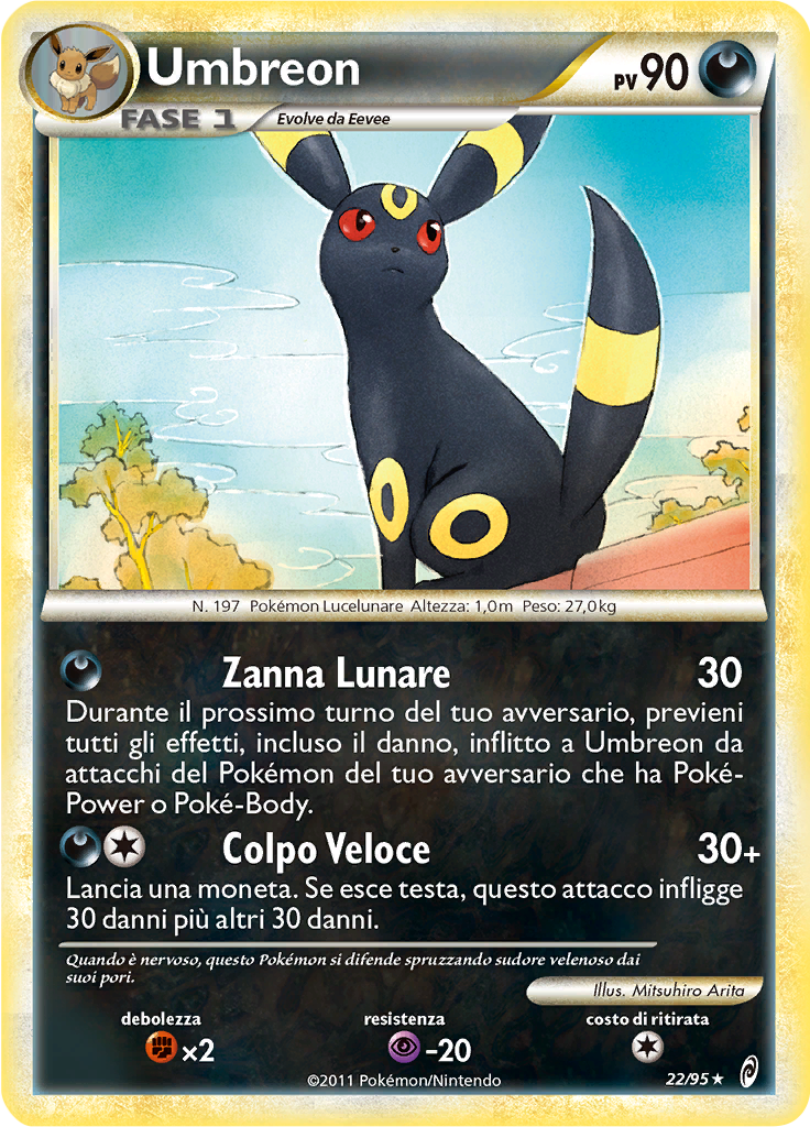 Umbreon 22/95 — Richiamo delle Leggende (Italian Pokémon TCG card)