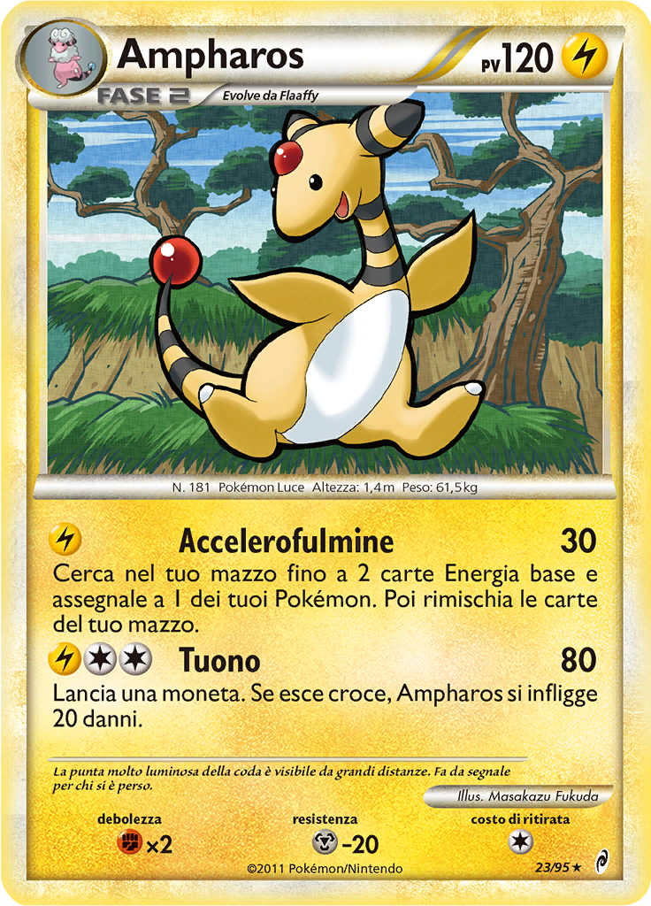 Ampharos 23/95 — Richiamo delle Leggende (Italian Pokémon TCG card)