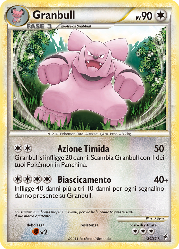 Granbull 26/95 — Richiamo delle Leggende (Italian Pokémon TCG card)