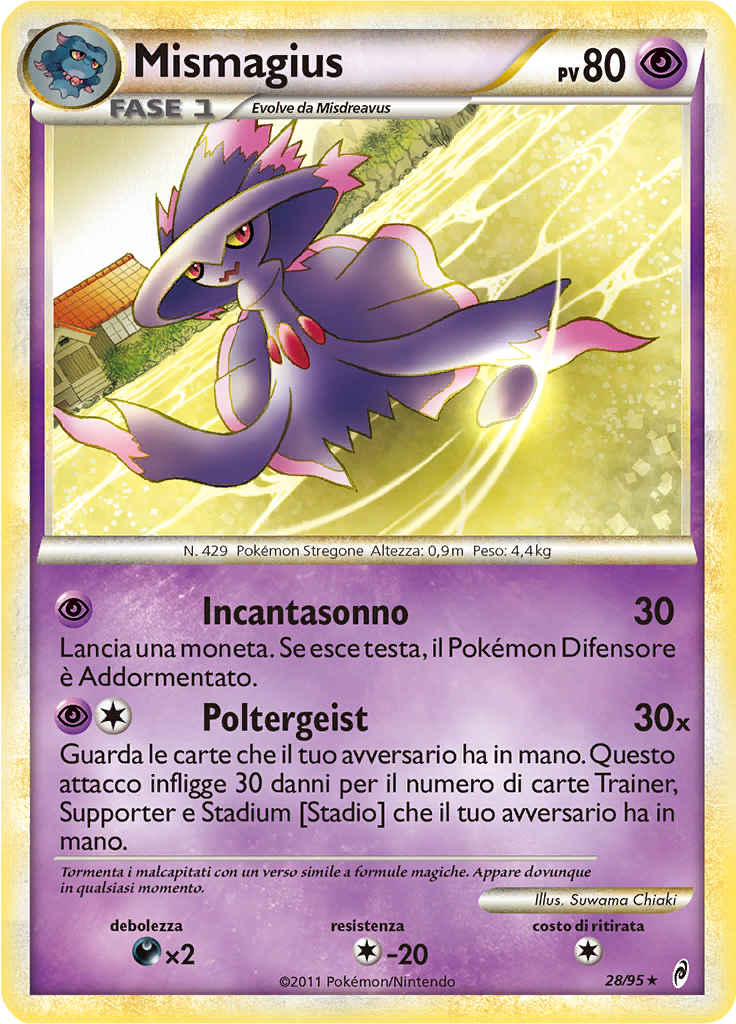 Mismagius 28/95 — Richiamo delle Leggende (Italian Pokémon TCG card)