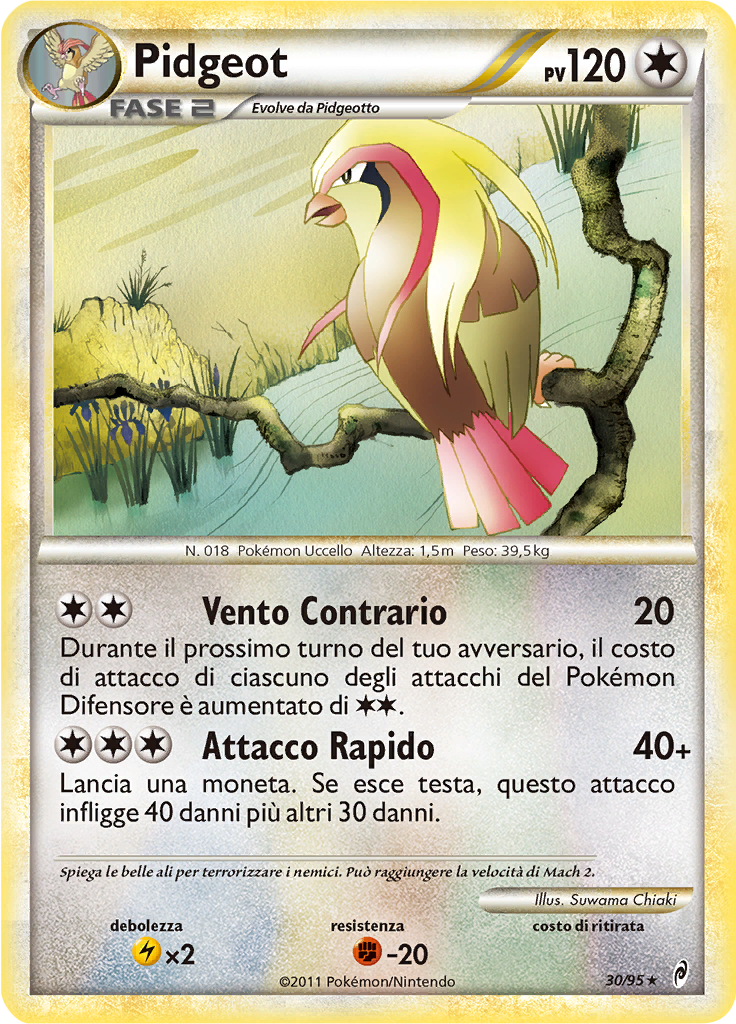 Pidgeot 30/95 — Richiamo delle Leggende (Italian Pokémon TCG card)