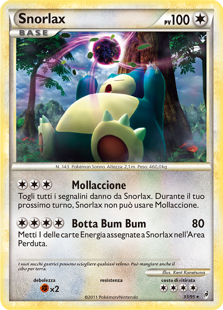 Snorlax 33/95 — Richiamo delle Leggende (Italian Pokémon TCG card)