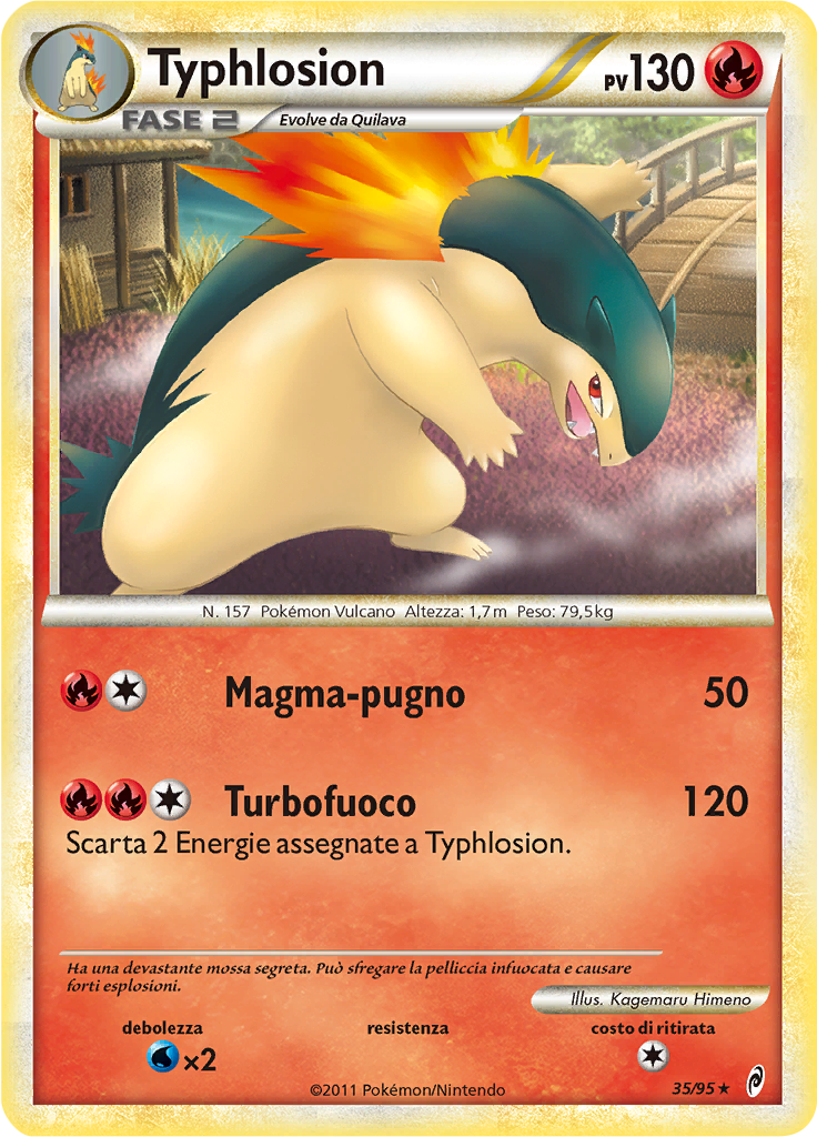 Typhlosion 35/95 — Richiamo delle Leggende (Italian Pokémon TCG card)
