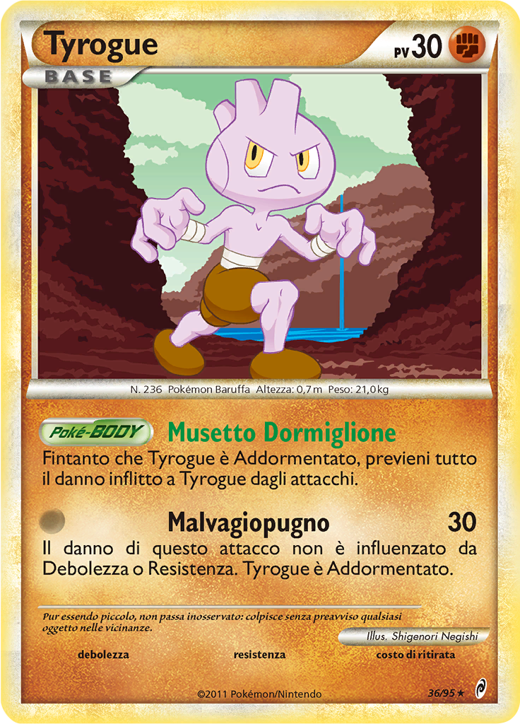 Tyrogue 36/95 — Richiamo delle Leggende (Italian Pokémon TCG card)