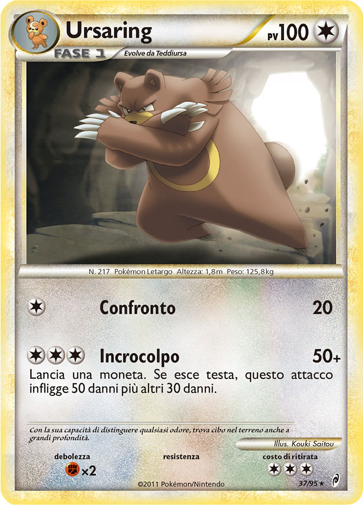 Ursaring 37/95 — Richiamo delle Leggende (Italian Pokémon TCG card)