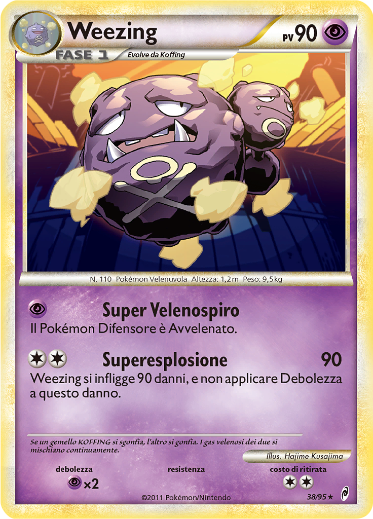 Weezing 38/95 — Richiamo delle Leggende (Italian Pokémon TCG card)