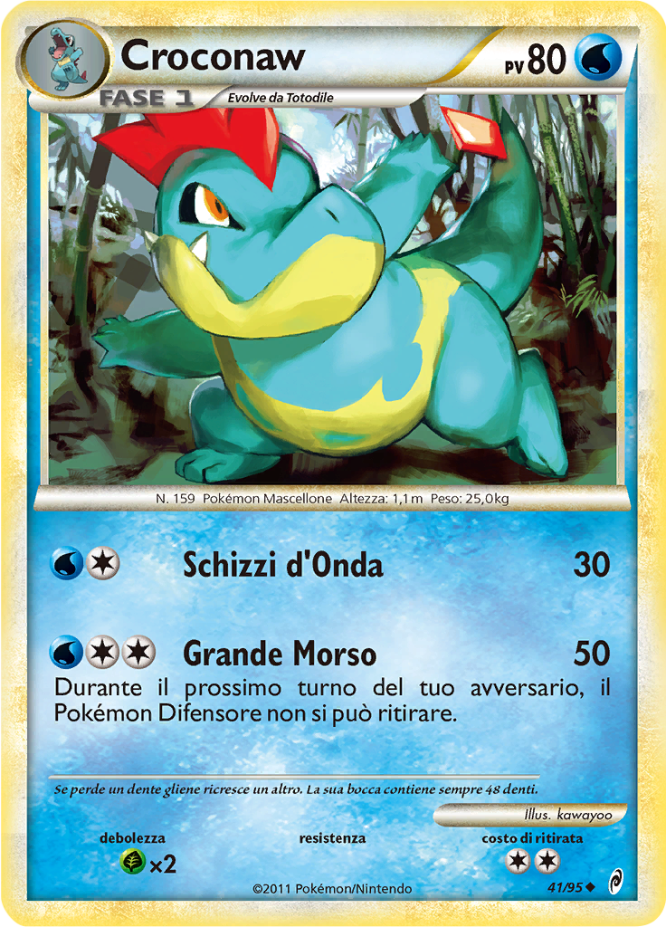 Croconaw 41/95 — Richiamo delle Leggende (Italian Pokémon TCG card)