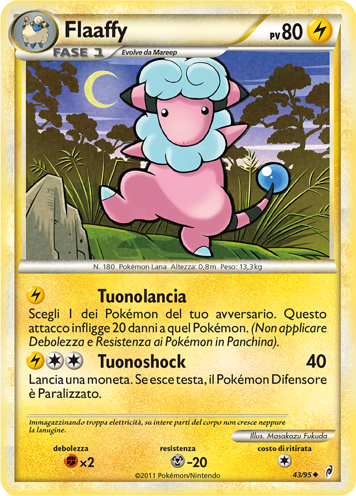 Flaaffy 43/95 — Richiamo delle Leggende (Italian Pokémon TCG card)