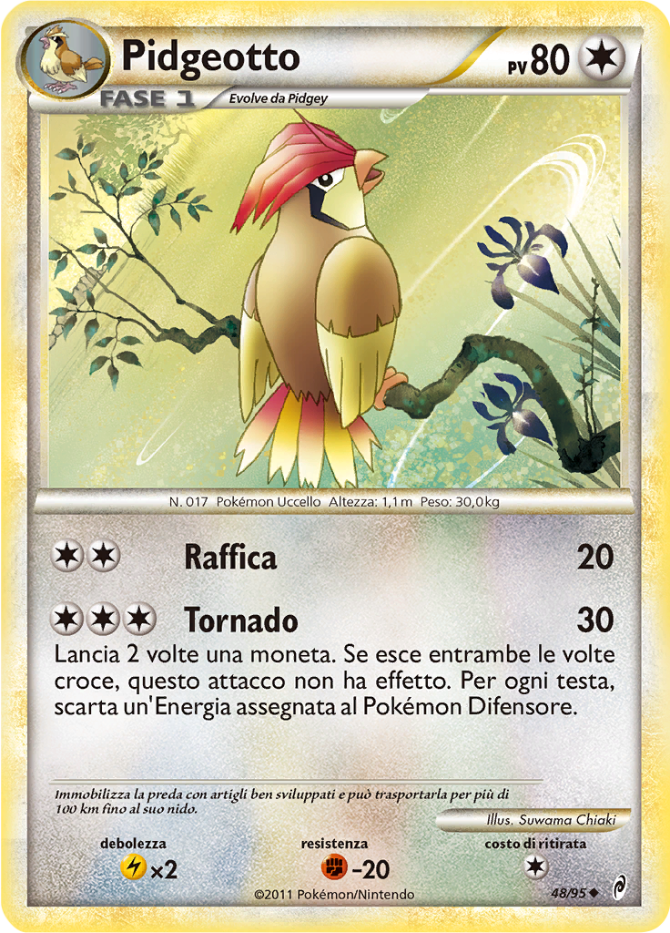 Pidgeotto 48/95 — Richiamo delle Leggende (Italian Pokémon TCG card)