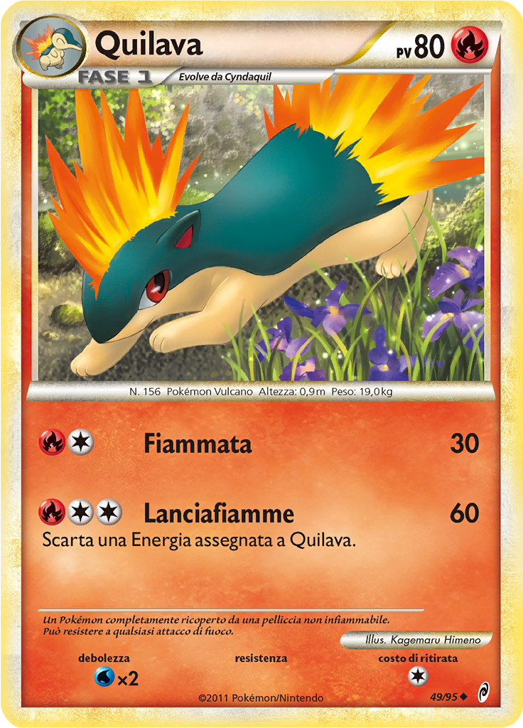 Quilava 49/95 — Richiamo delle Leggende (Italian Pokémon TCG card)