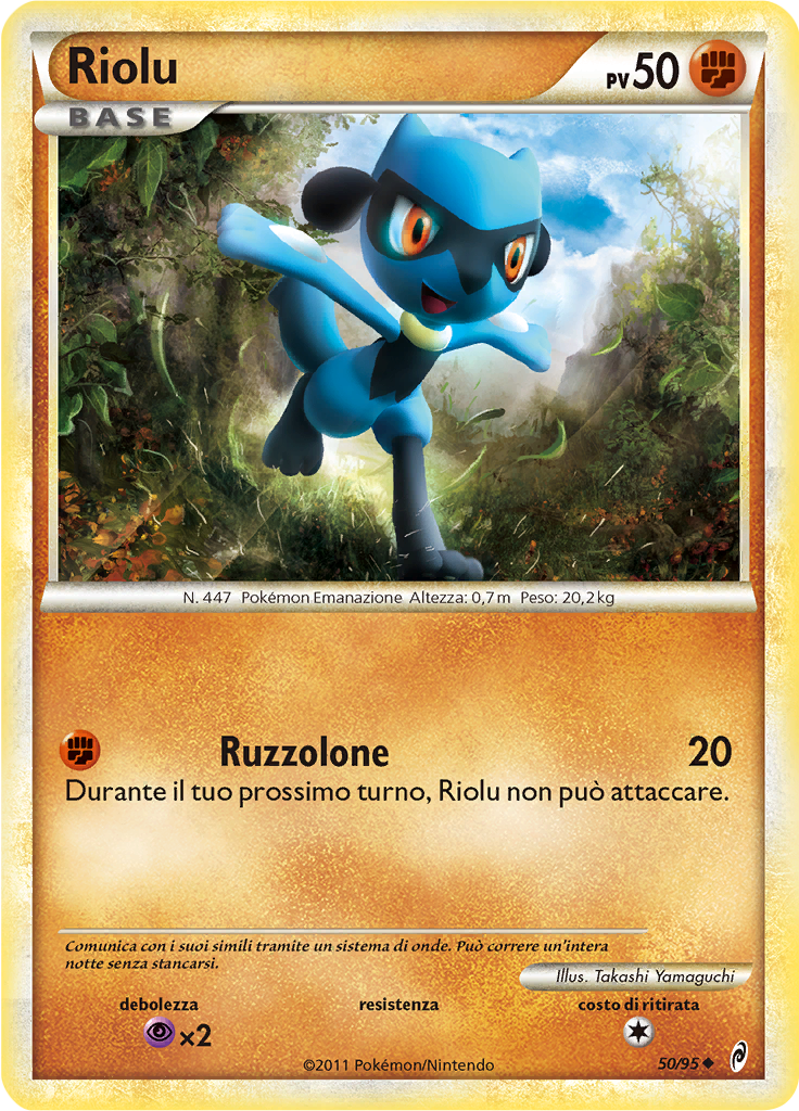 Riolu 50/95 — Richiamo delle Leggende (Italian Pokémon TCG card)