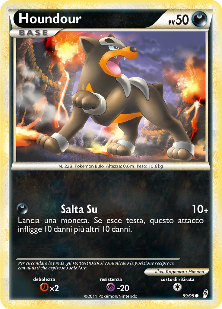 Houndour 59/95 — Richiamo delle Leggende (Italian Pokémon TCG card)
