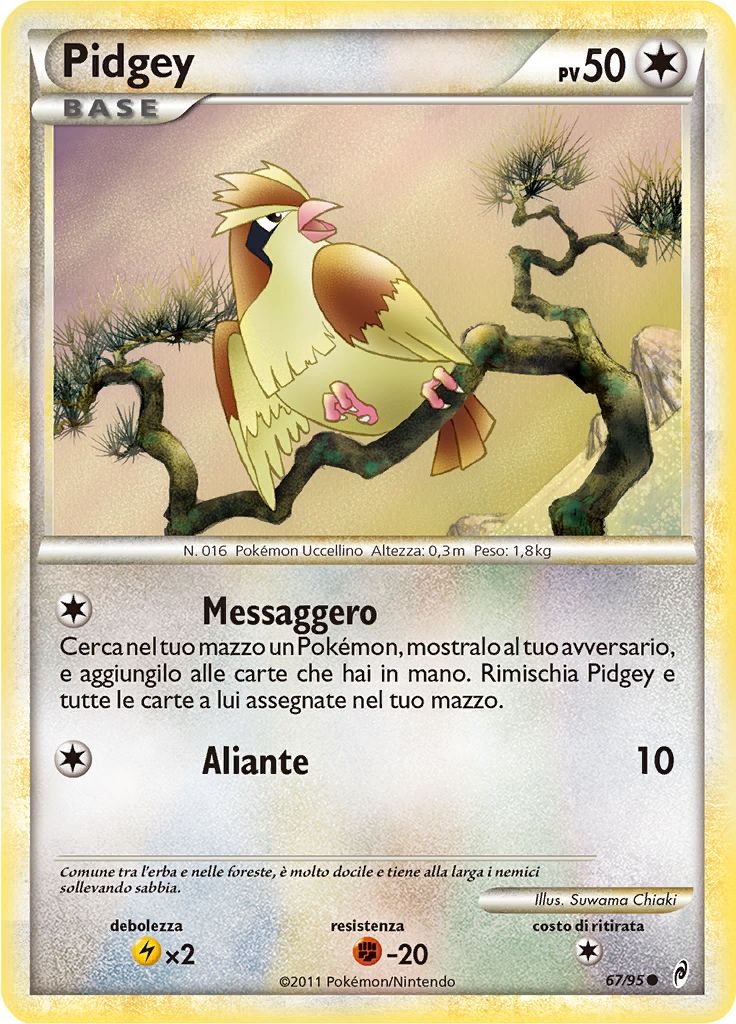 Pidgey 67/95 — Richiamo delle Leggende (Italian Pokémon TCG card)