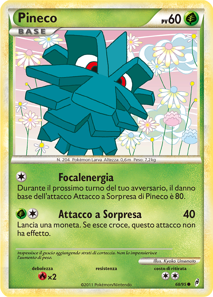 Pineco 68/95 — Richiamo delle Leggende (Italian Pokémon TCG card)