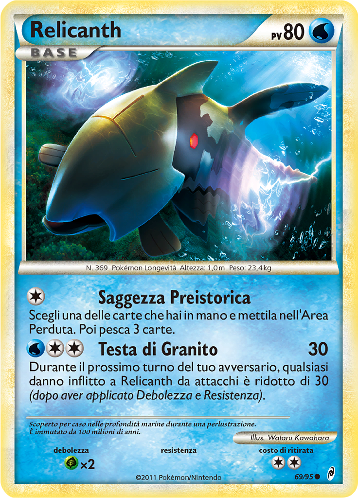 Relicanth 69/95 — Richiamo delle Leggende (Italian Pokémon TCG card)