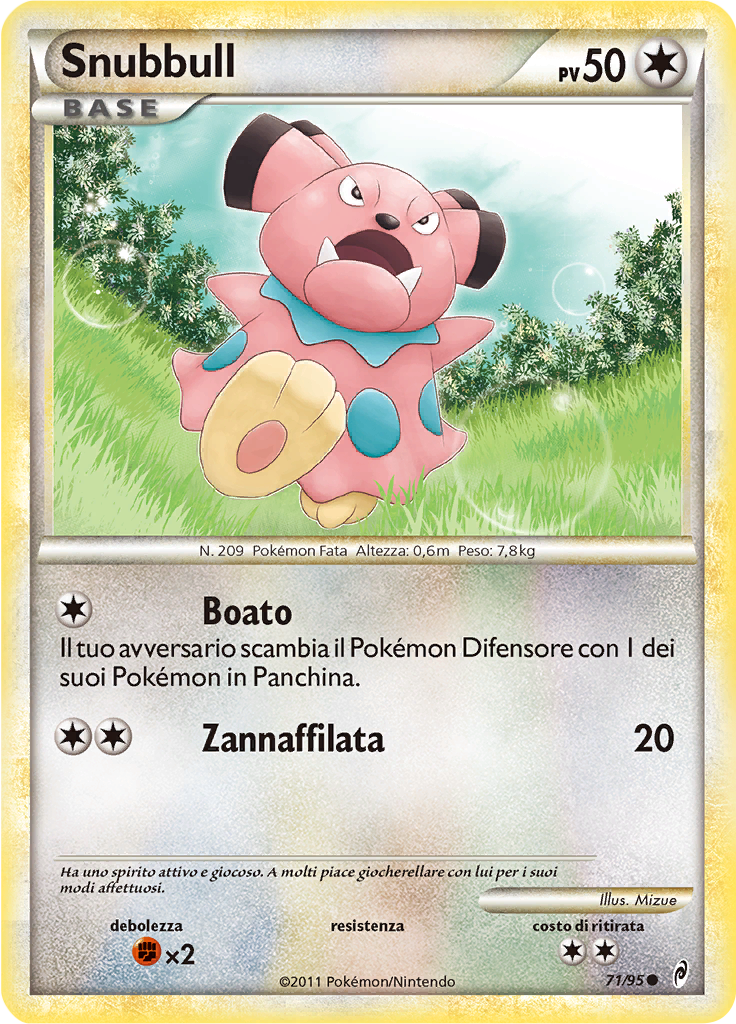 Snubbull 71/95 — Richiamo delle Leggende (Italian Pokémon TCG card)