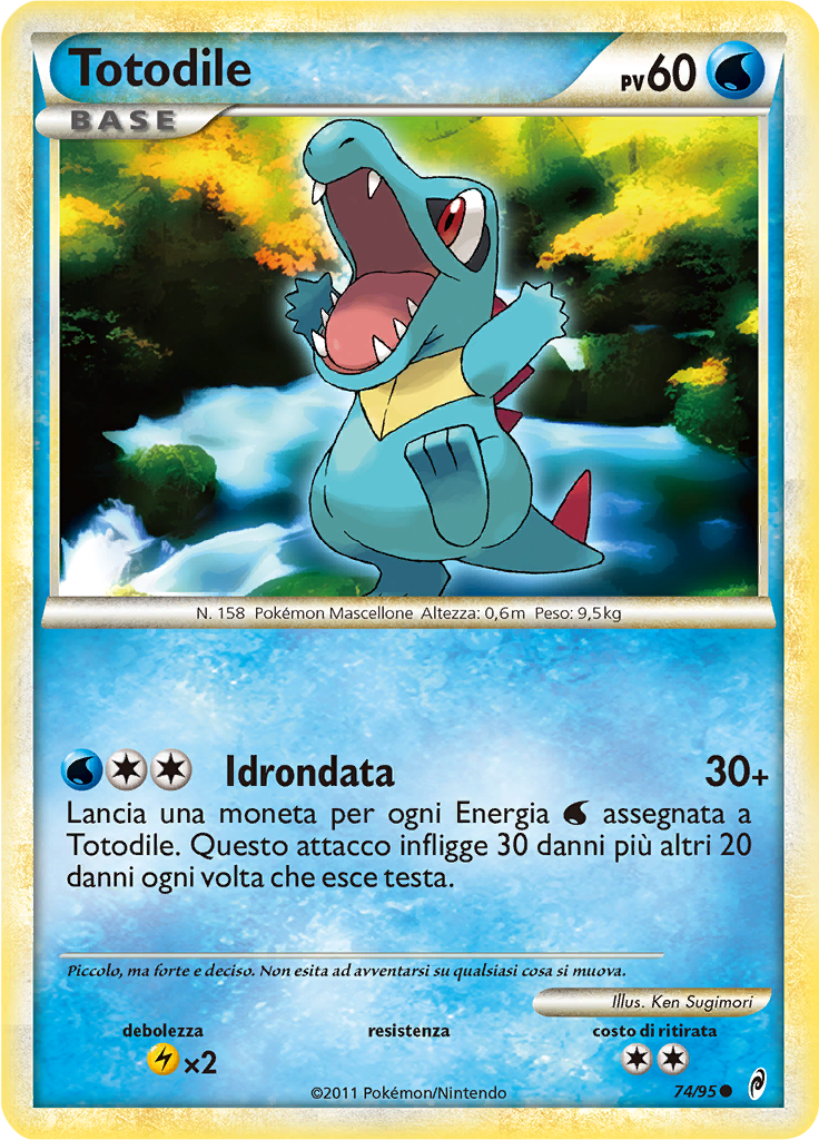 Totodile 74/95 — Richiamo delle Leggende (Italian Pokémon TCG card)