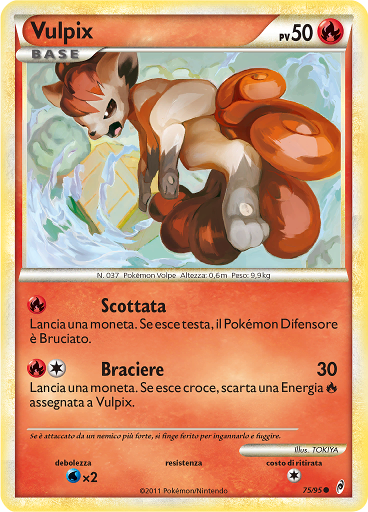 Vulpix 75/95 — Richiamo delle Leggende (Italian Pokémon TCG card)