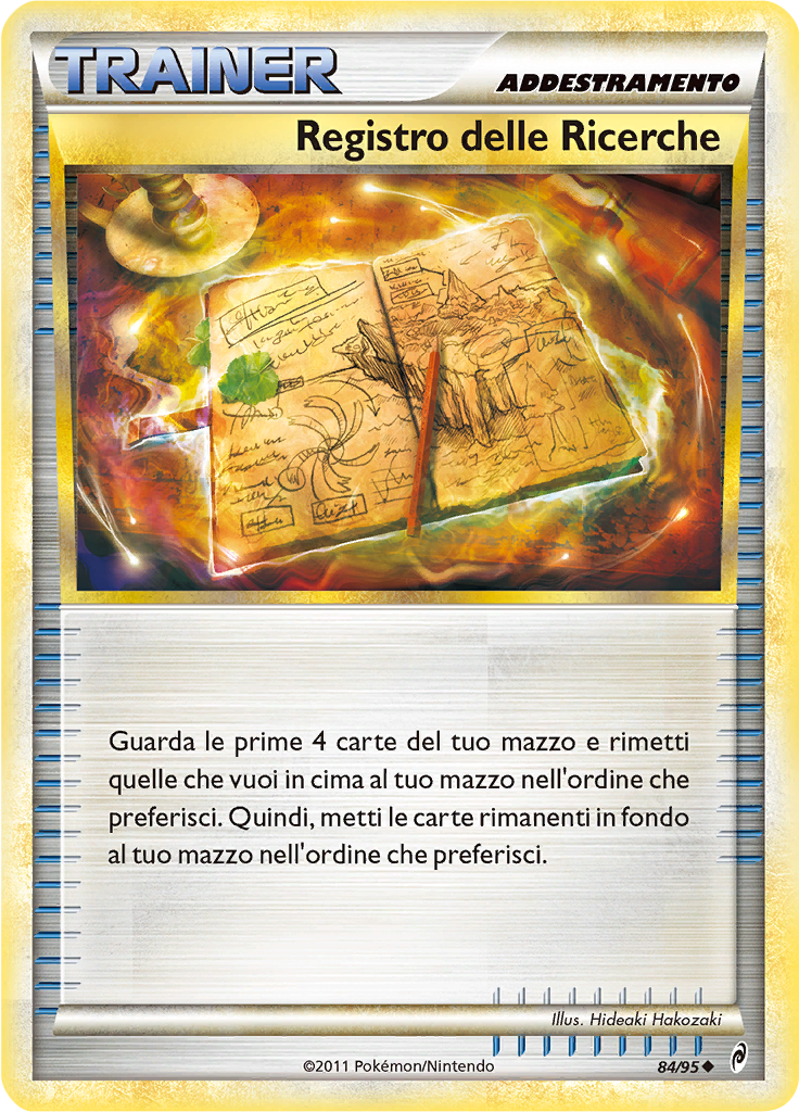 Registro delle Ricerche 84/95 — Richiamo delle Leggende (Italian Pokémon TCG card)