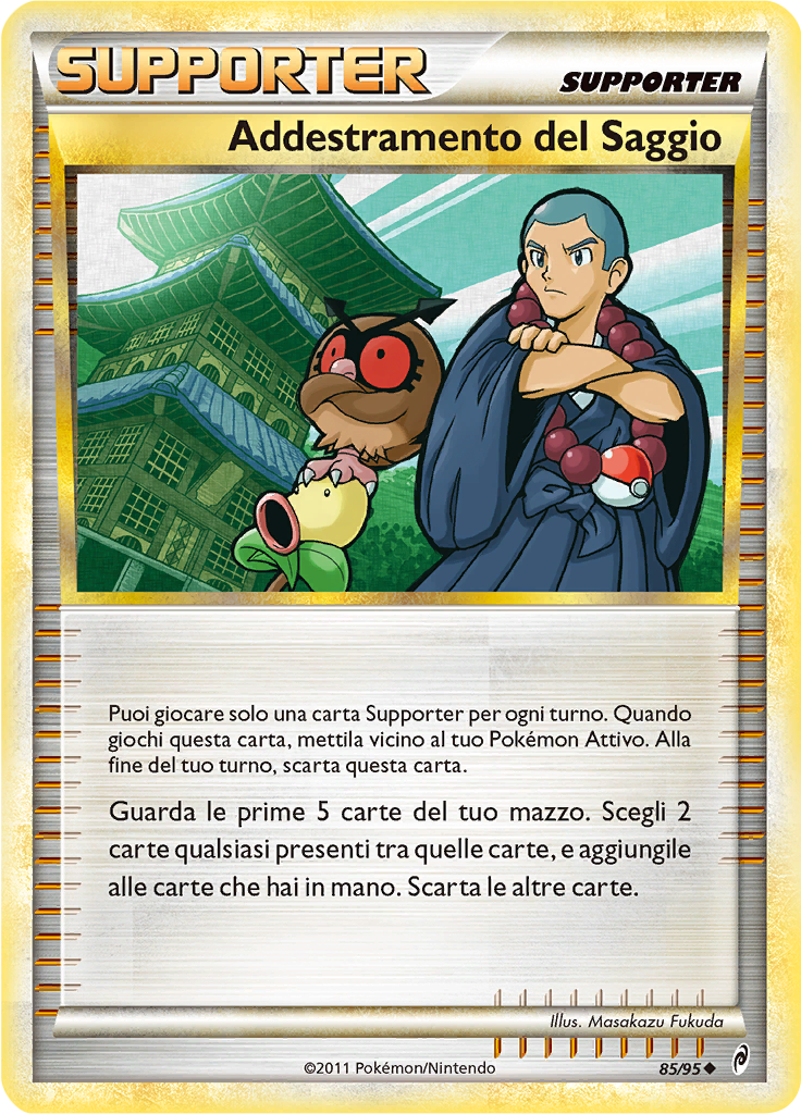 Addestramento del Saggio 85/95 — Richiamo delle Leggende (Italian Pokémon TCG card)