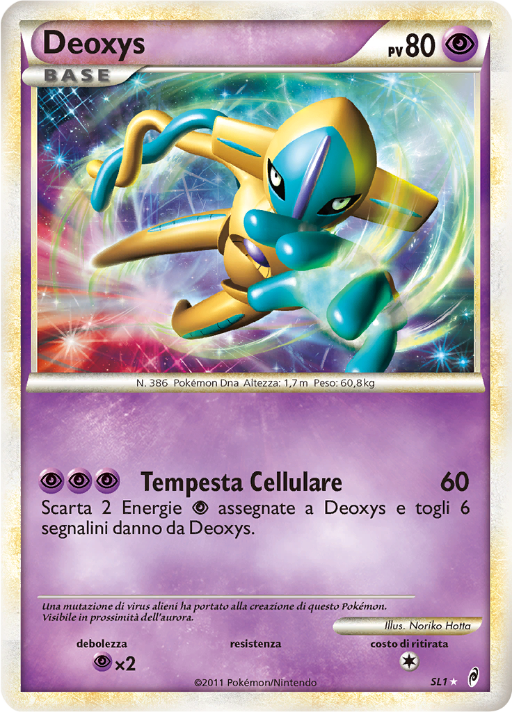 Deoxys SL1 — Richiamo delle Leggende (Italian Pokémon TCG card)