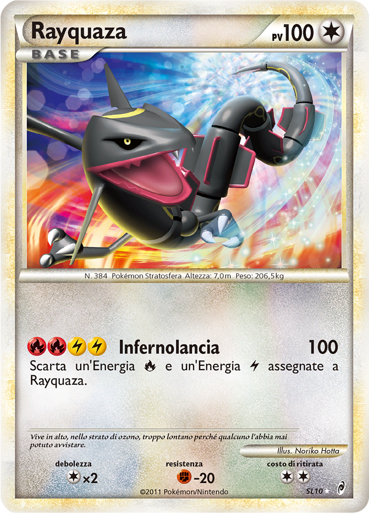 Rayquaza SL10 — Richiamo delle Leggende (Italian Pokémon TCG card)