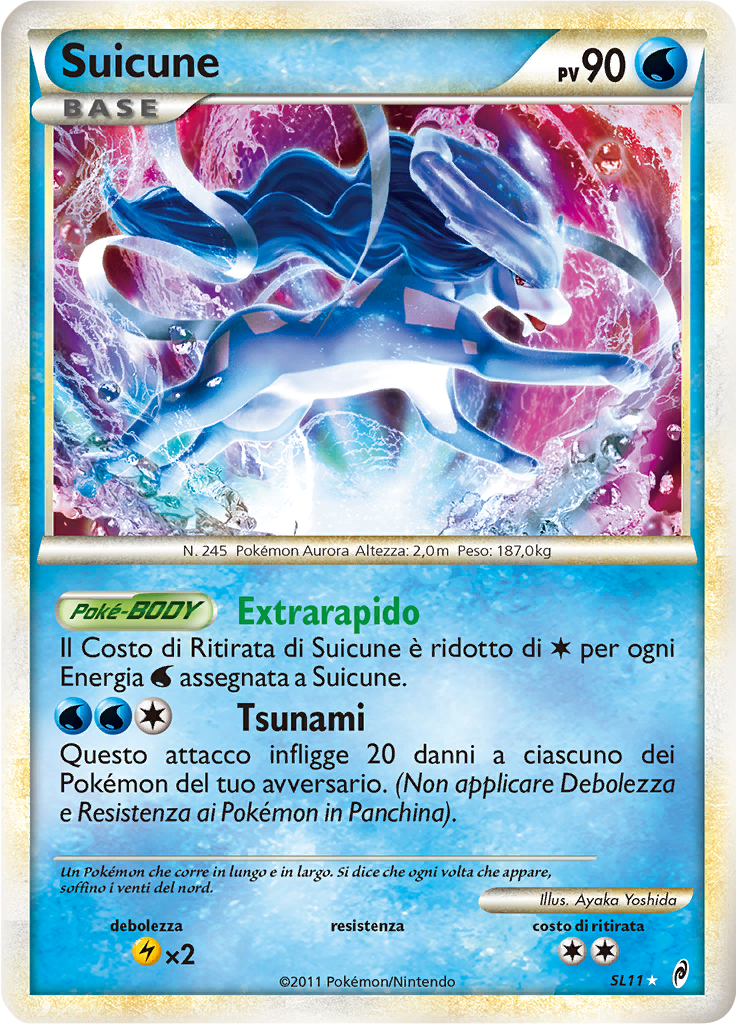 Suicune SL11 — Richiamo delle Leggende (Italian Pokémon TCG card)