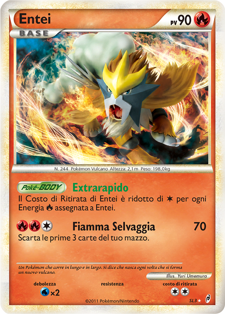 Entei SL3 — Richiamo delle Leggende (Italian Pokémon TCG card)
