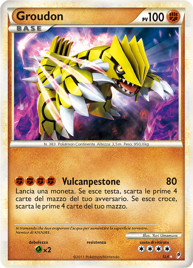 Groudon SL4 — Richiamo delle Leggende (Italian Pokémon TCG card)