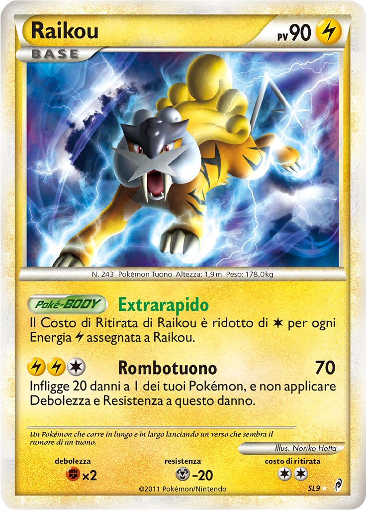 Raikou SL9 — Richiamo delle Leggende (Italian Pokémon TCG card)