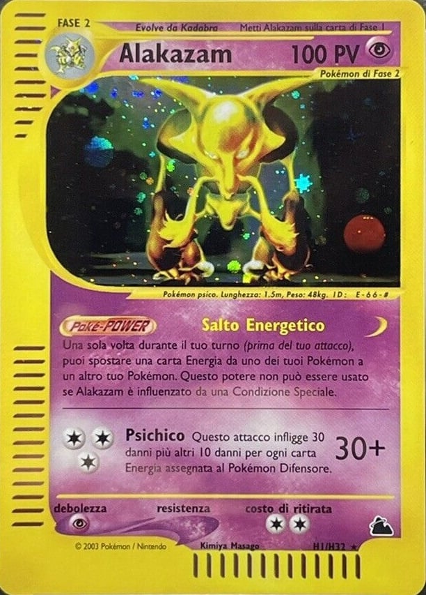 Alakazam 002 — Skyridge (Italian Pokémon TCG card)