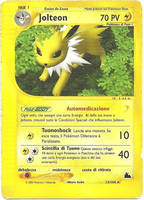 Jolteon 013 — Skyridge (Italian Pokémon TCG card)