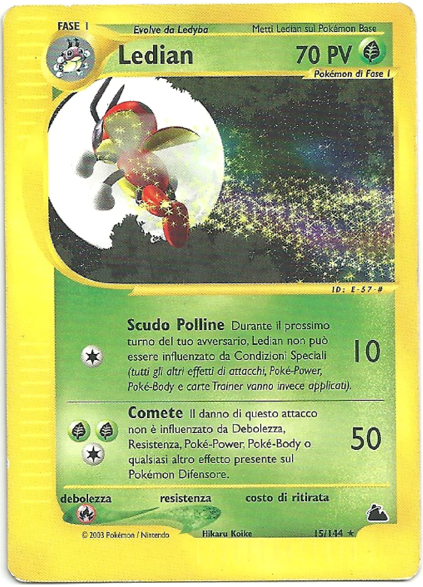 Ledian 015 — Skyridge (Italian Pokémon TCG card)