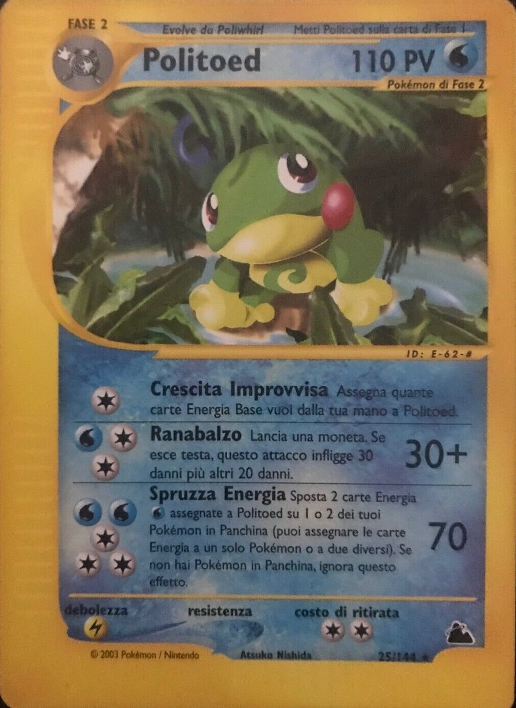Politoed 025 — Skyridge (Italian Pokémon TCG card)