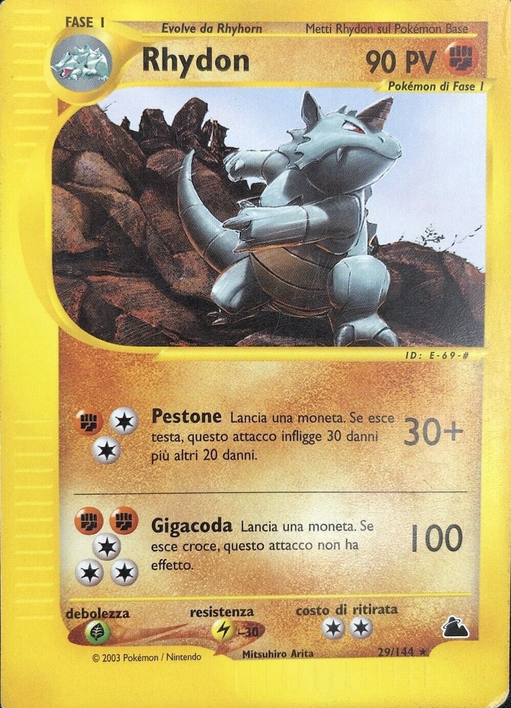 Rhydon 029 — Skyridge (Italian Pokémon TCG card)