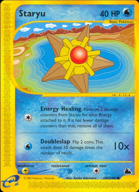 Staryu 103 — Skyridge (Italian Pokémon TCG card)