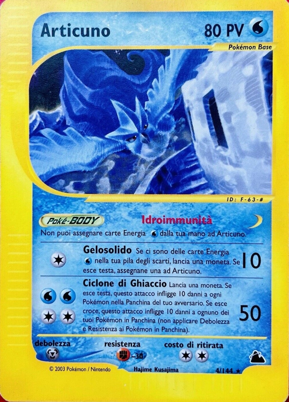 Articuno H003 — Skyridge (Italian Pokémon TCG card)